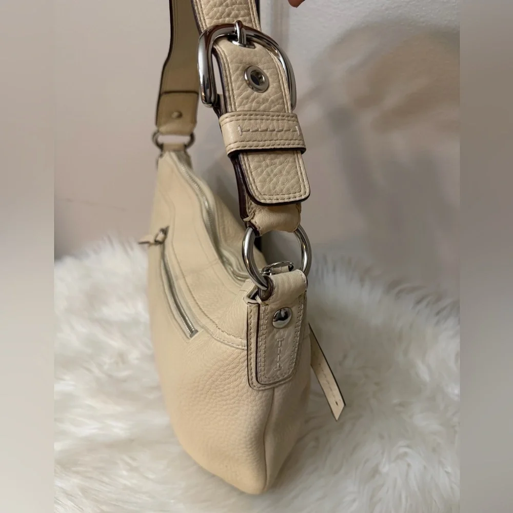 Coach Cream Leather Hobo Bag# F 13730